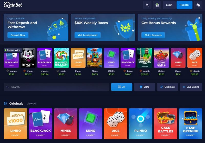 Rainbet Online Casino Gamings Collection Rainbet Online Casino Gamings Collection